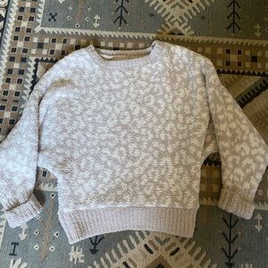 Cheetah print plush sweater